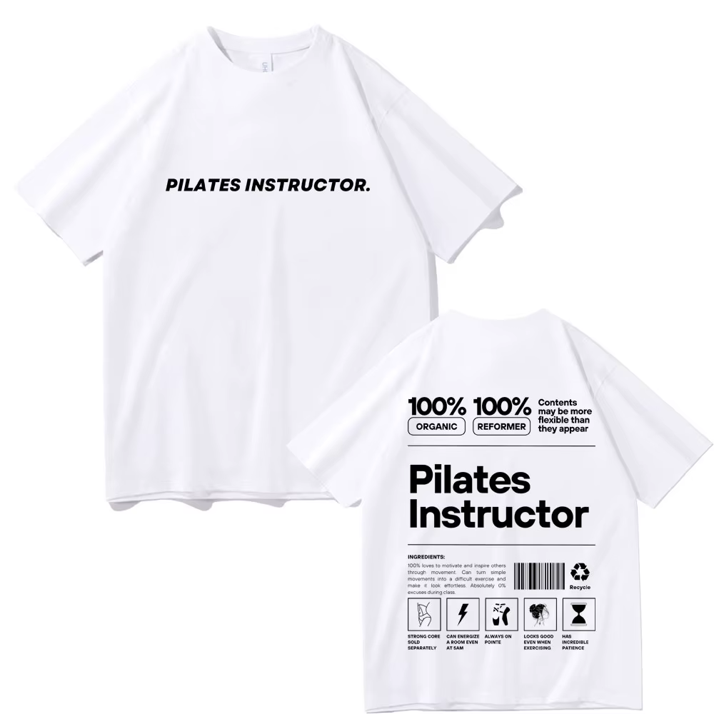 T-shirt de couverture de pompe d'instructeur de Pilates pour hommes et femmes