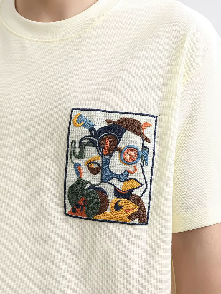 T-shirt col rond pour hommes
