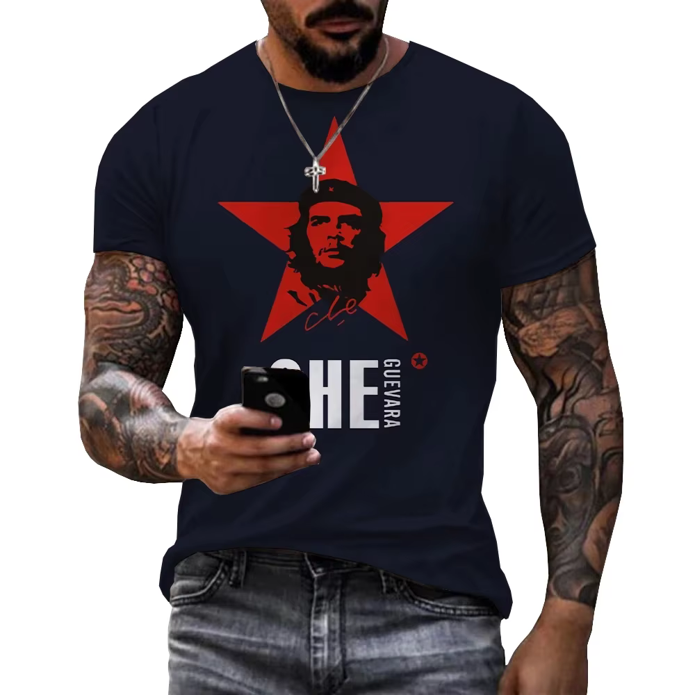 T-shirt graphique 3D Che Guevara pour homme