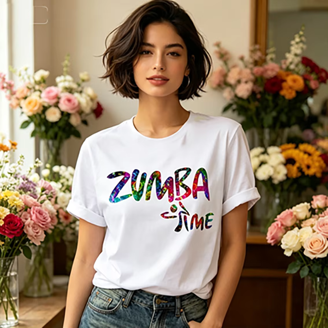 T-shirt imprimé Zumba pour femmes