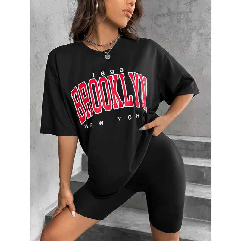 T-shirt imprimé BROOKLYN pour hommes et femmes