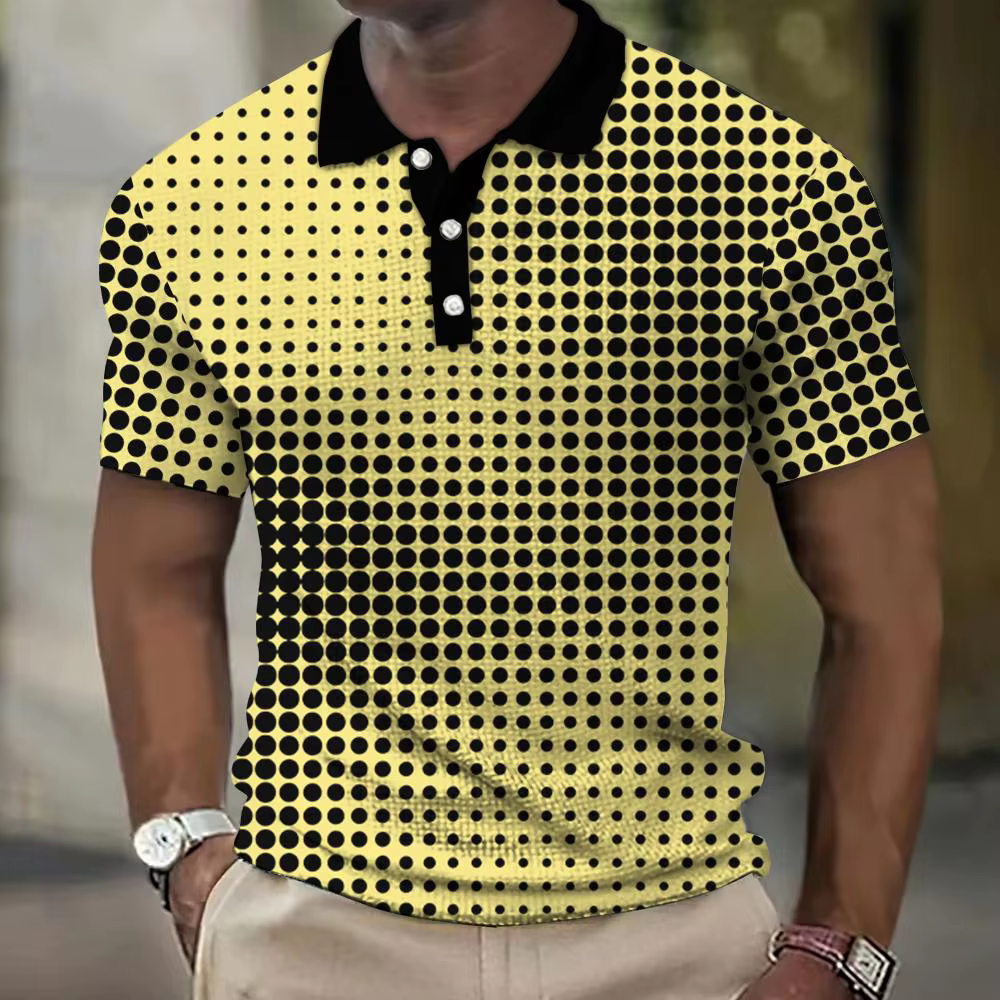 2023 Vente chaude Polo T-Shirt pour hommes 3d Spot imprimé vêtements