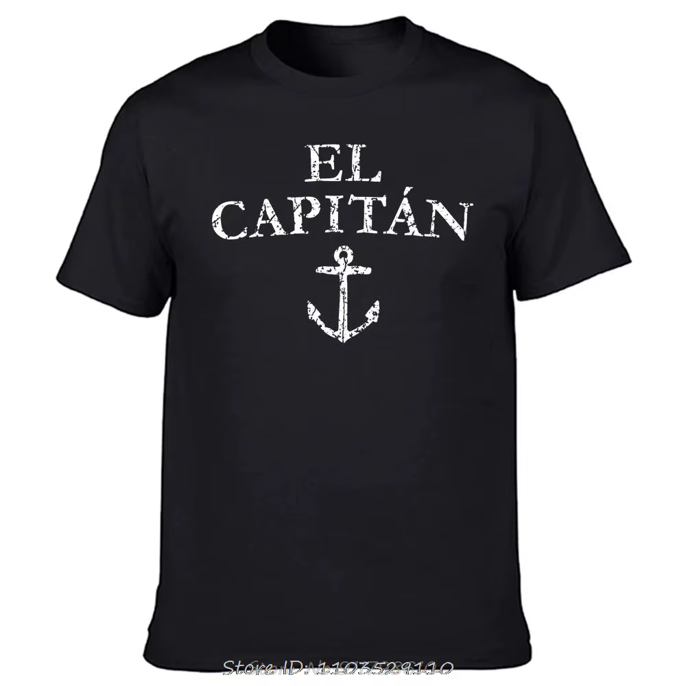 Drôle El Capitan capitaine bateau voile T-shirt coton Streetwear cadeaux d'anniversaire Style d'été