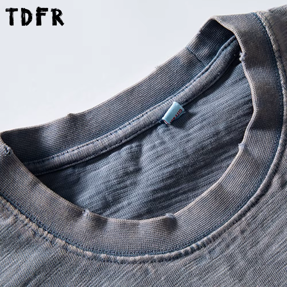 Haut à col rond Washed DistMurcia Precious pour hommes