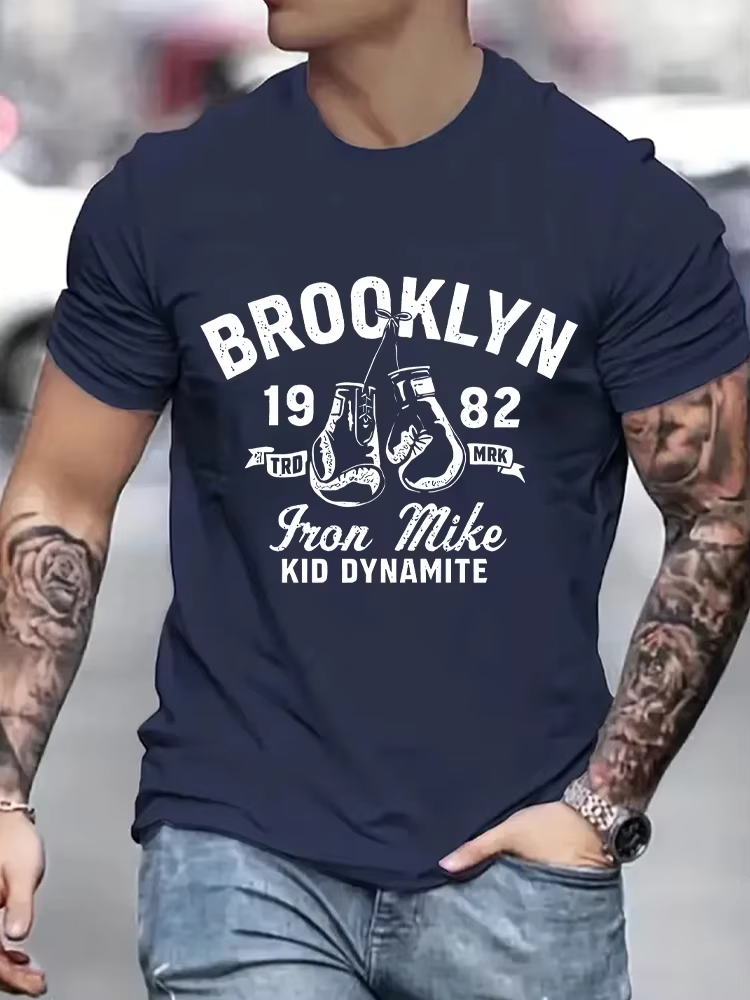 T-shirt imprimé boxe homme musclé