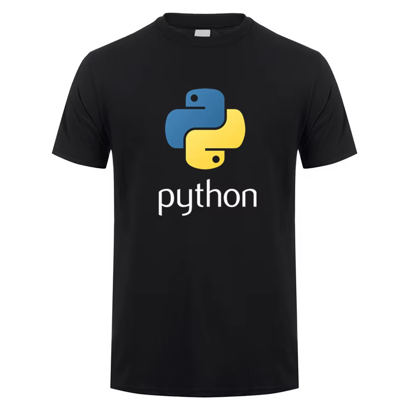 Langue de programmation informatique Python t-shirt hommes coton été à manches courtes programmeur de Code t-shirts