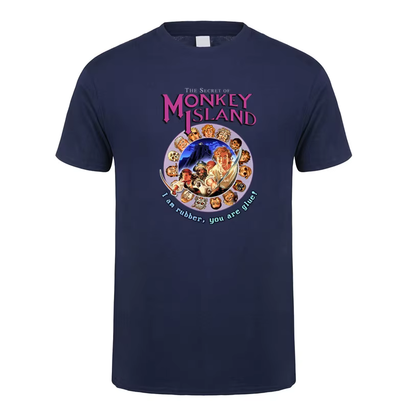 Secret de l'île des singes t-shirt été hommes coton à manches courtes T-shirts drôle