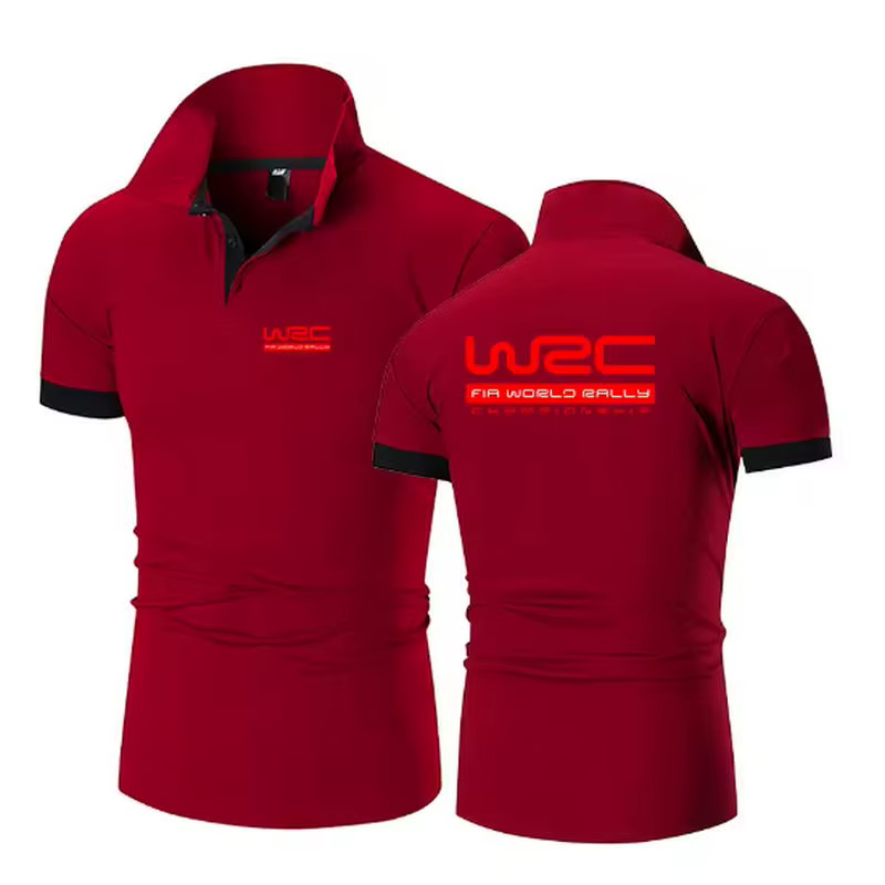 Championnat du monde des rallyes WRC nouvelle mode Polo hommes décontracté col rabattu chemise à manches courtes coupe