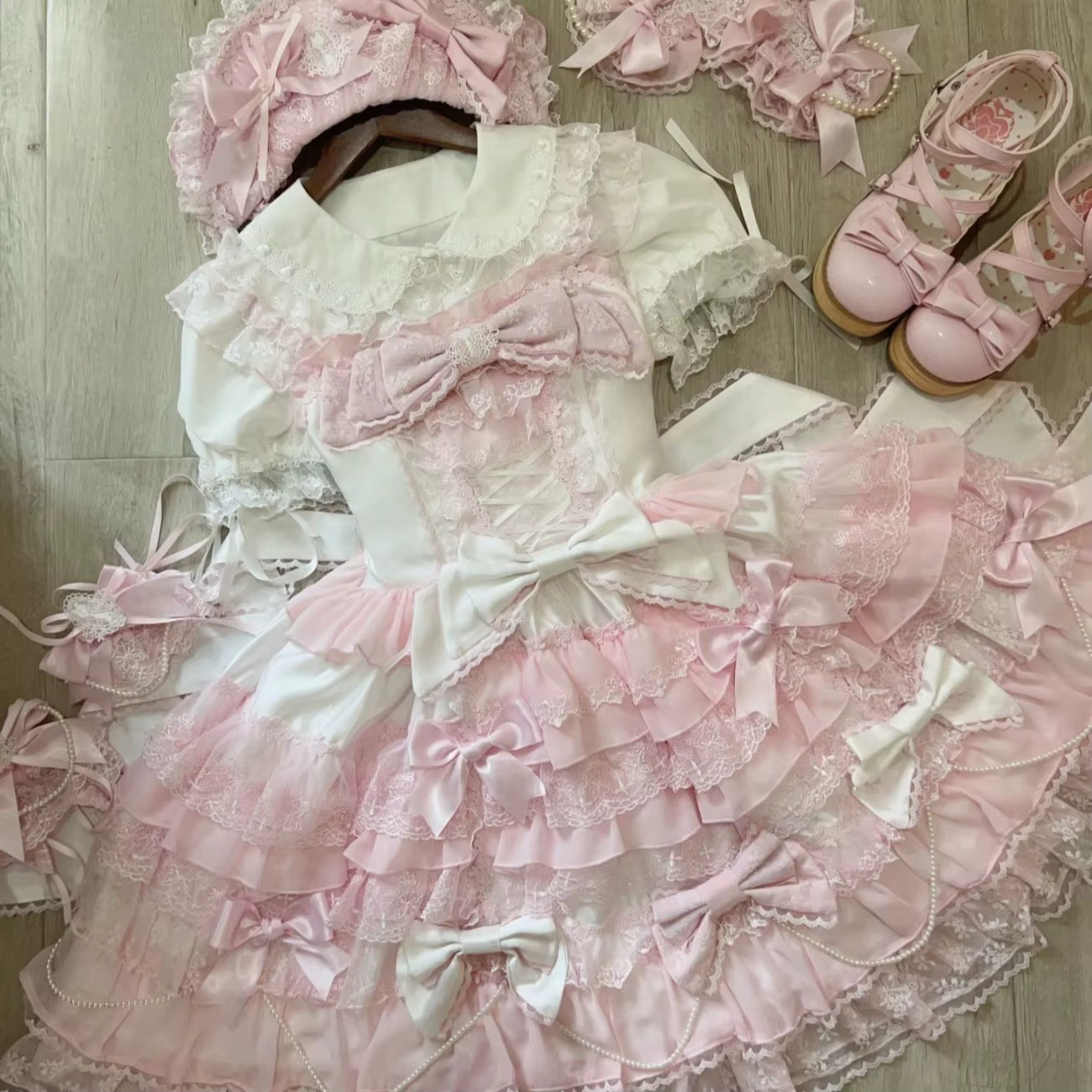 Japonais Kawaii fille doux mignon nœud Lolita chemise femmes JK col de poupée ample Blusas Femme Y2k esthétique solide Blouse hauts