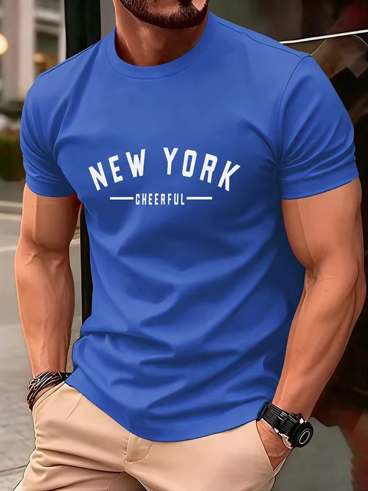 T-shirt pour homme de haute qualité 100% coton à manches courtes