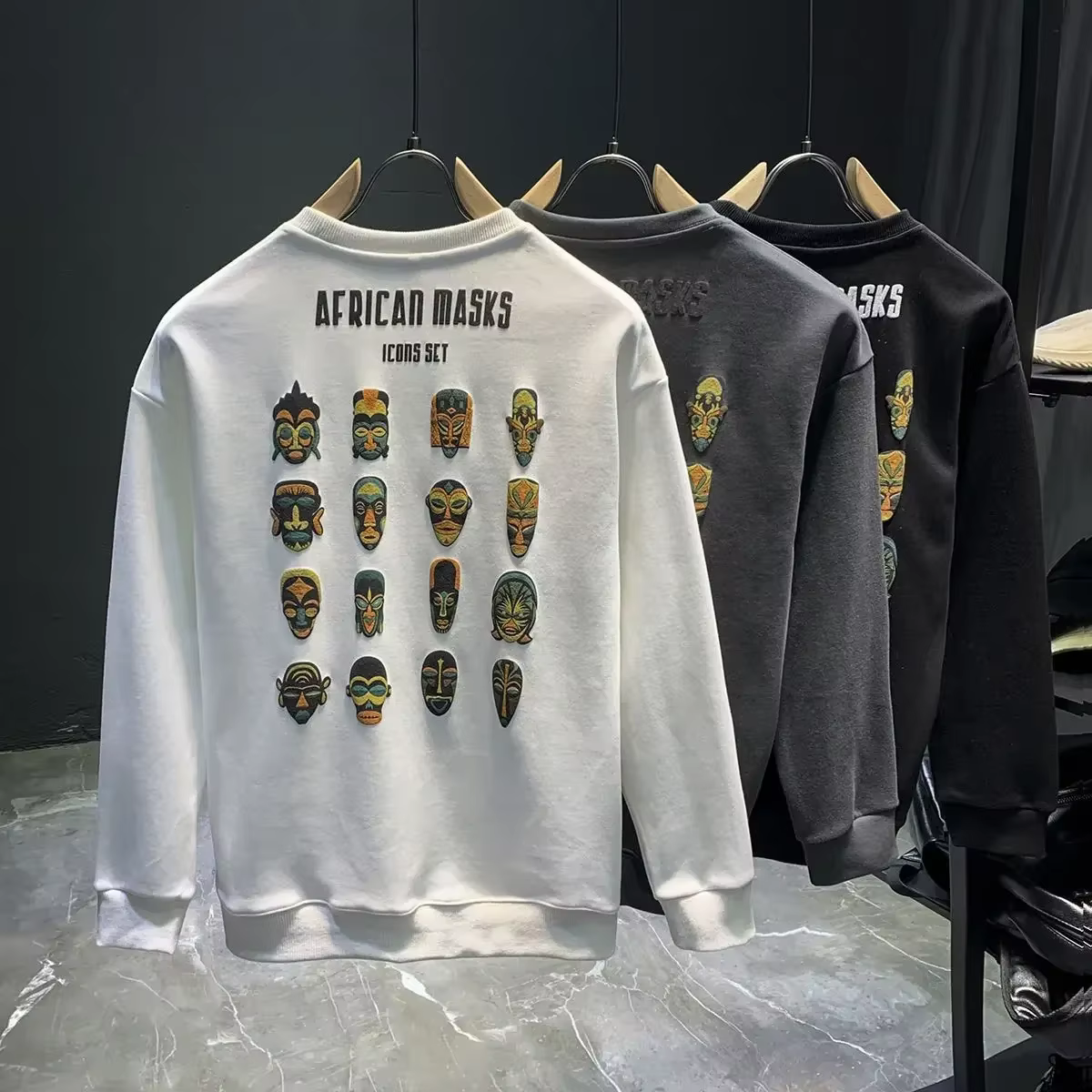 Sweat-Shirt à Col Rond pour Homme
