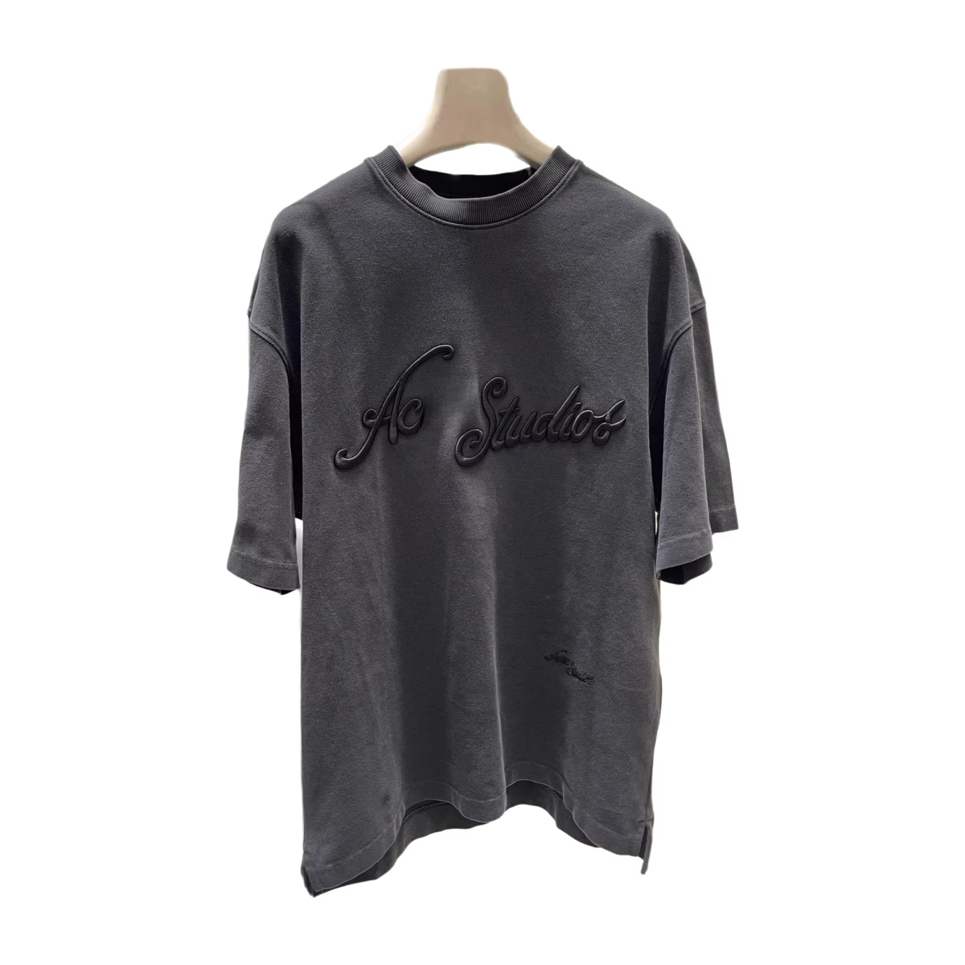 T-shirt unisexe en coton biologique avec logo brodé 3D