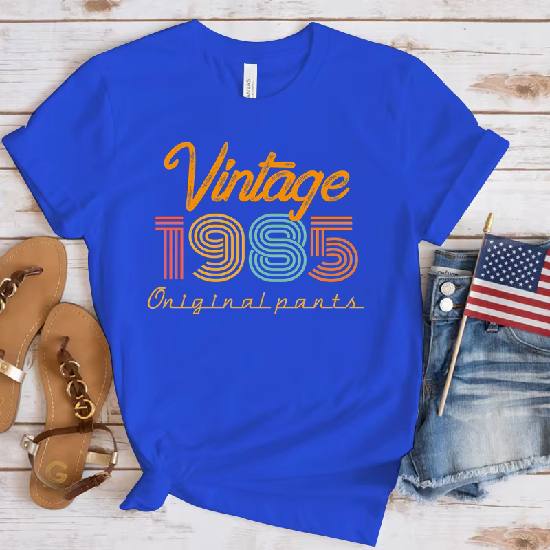 (T-shirt Premium) nouveau chaud Vintage 1985 T-Shirts mode femmes filles été