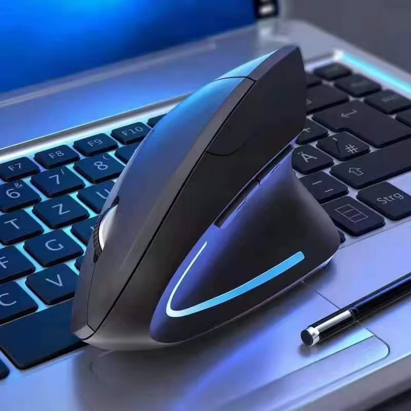 Souris verticale HOMEFISH ergonomique sans fil 2,4 GHz, optique, 3 DPI réglables 800/1200/1600, 6 boutons pour ordinateur portable PC