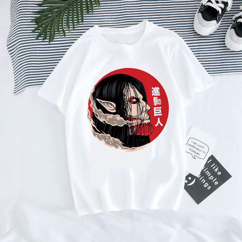 T-shirt Anime japonais hommes attaque sur Titan