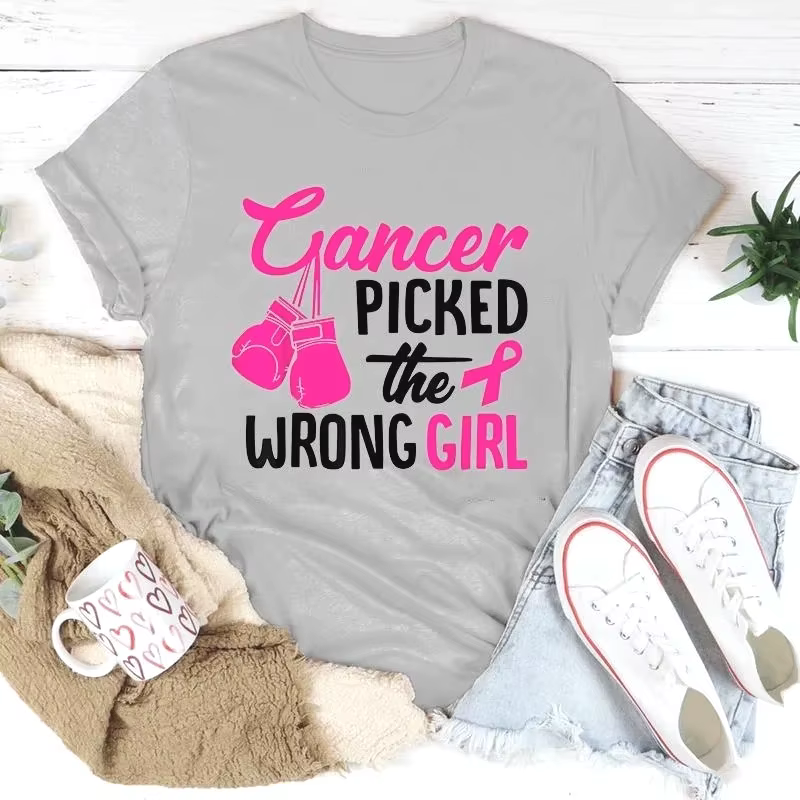 T-shirt imprimé « Cancer du sein
