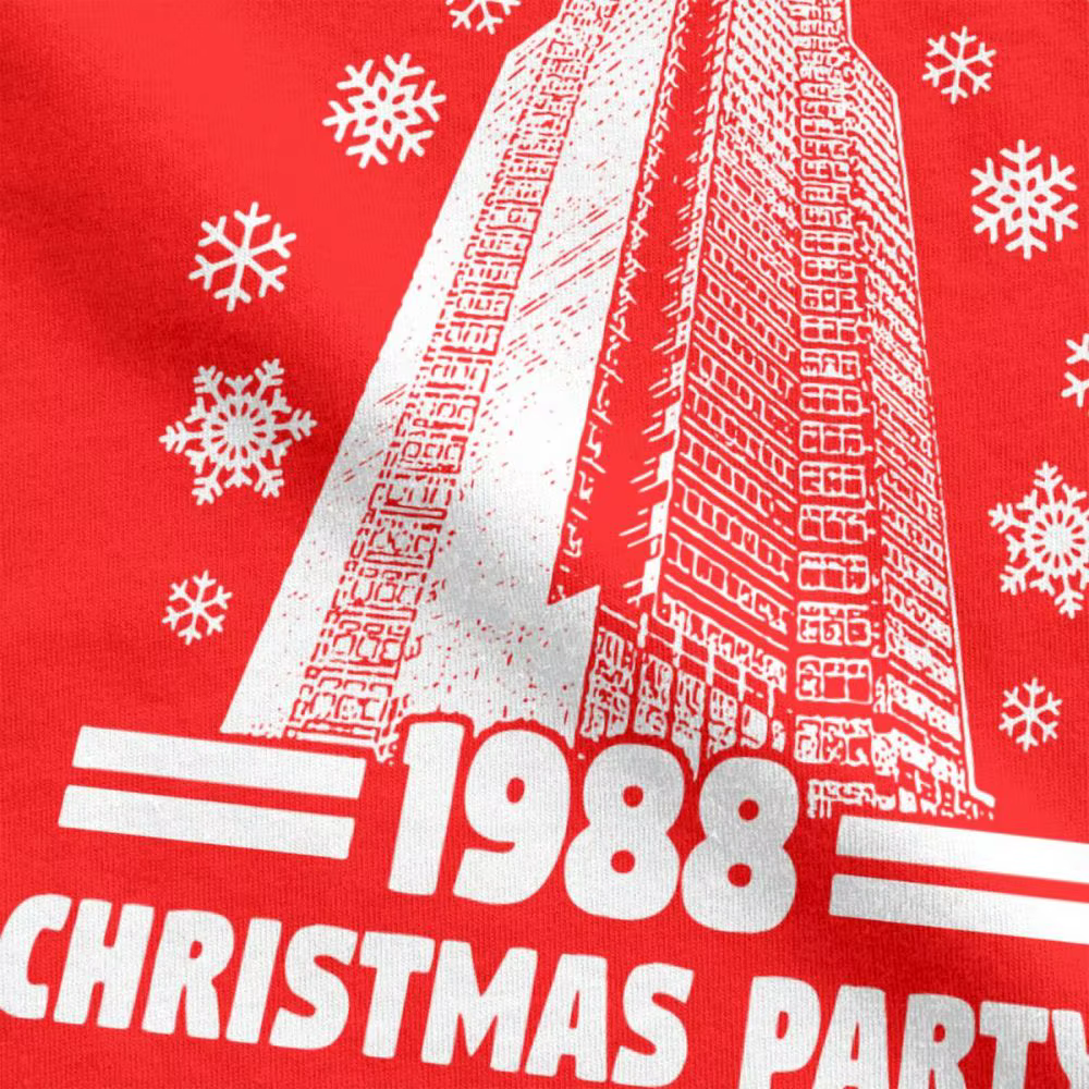 T-Shirt homme 100% coton, humoristique, Nakatomi Plaza, fête de noël, 1988