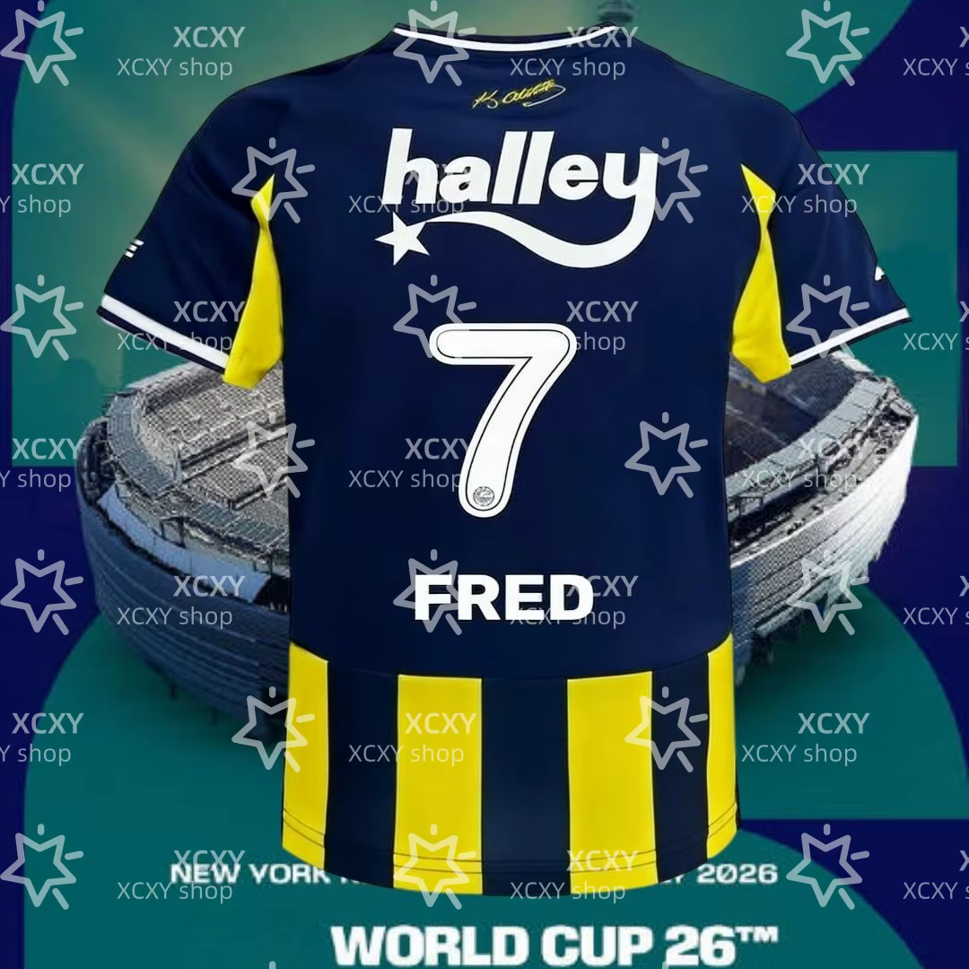 Fenerbahçe SK 2026 Maillot de football domicile et extérieur T-shirt à manches courtes T-shirt de sport respirant combinaison de plongée vêtements de plage surf