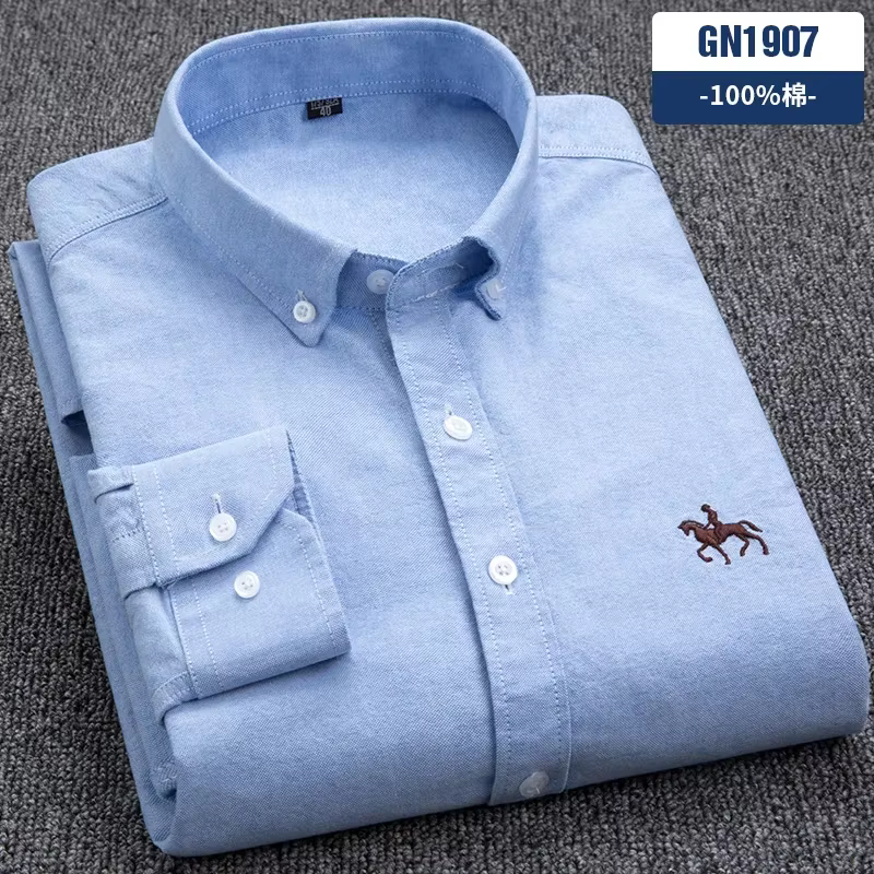 Chemises Oxford à manches longues pour hommes