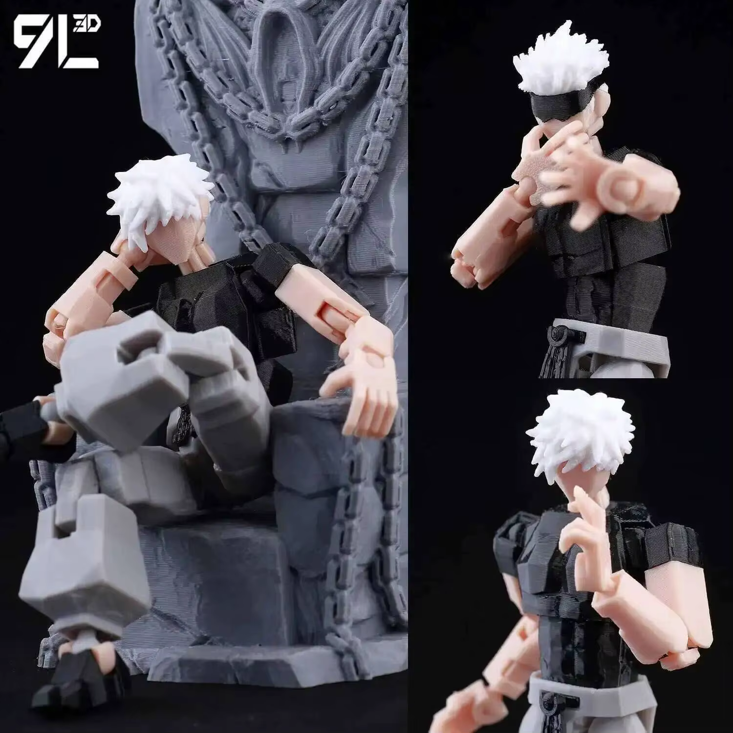 9L3D imprimé Anime Jujutsu Kaisen Sukuna Yuji Yuta Satoru Gojo chanceux factice 13 mobile Shapeshift figurines d'action Mannequin jouets