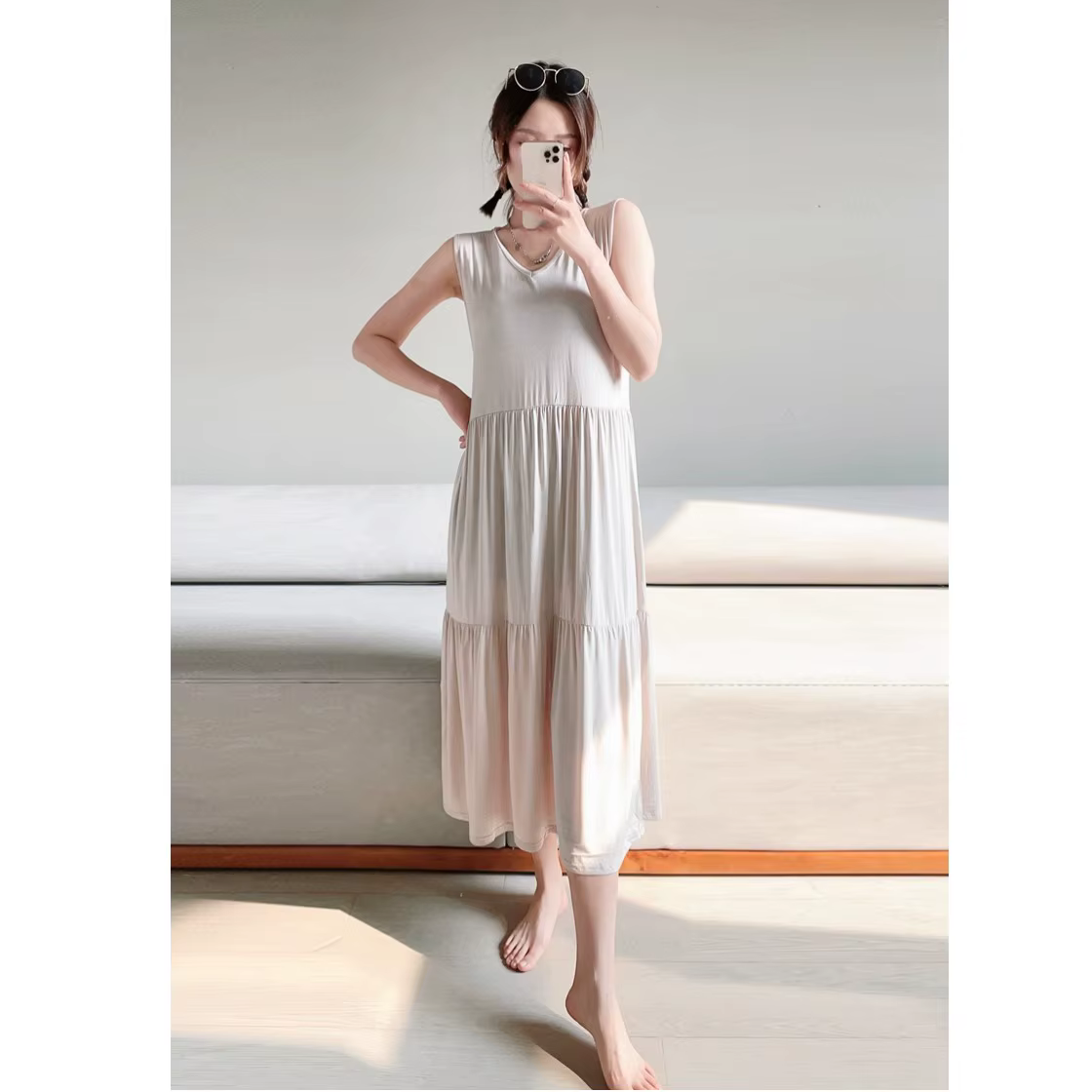 Robe longue à plusieurs niveaux pour femmes