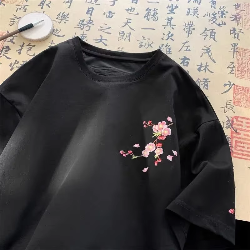 T-shirts d'été à manches courtes pour hommes et femmes, en coton, à la mode, esthétique Y2K, col rond