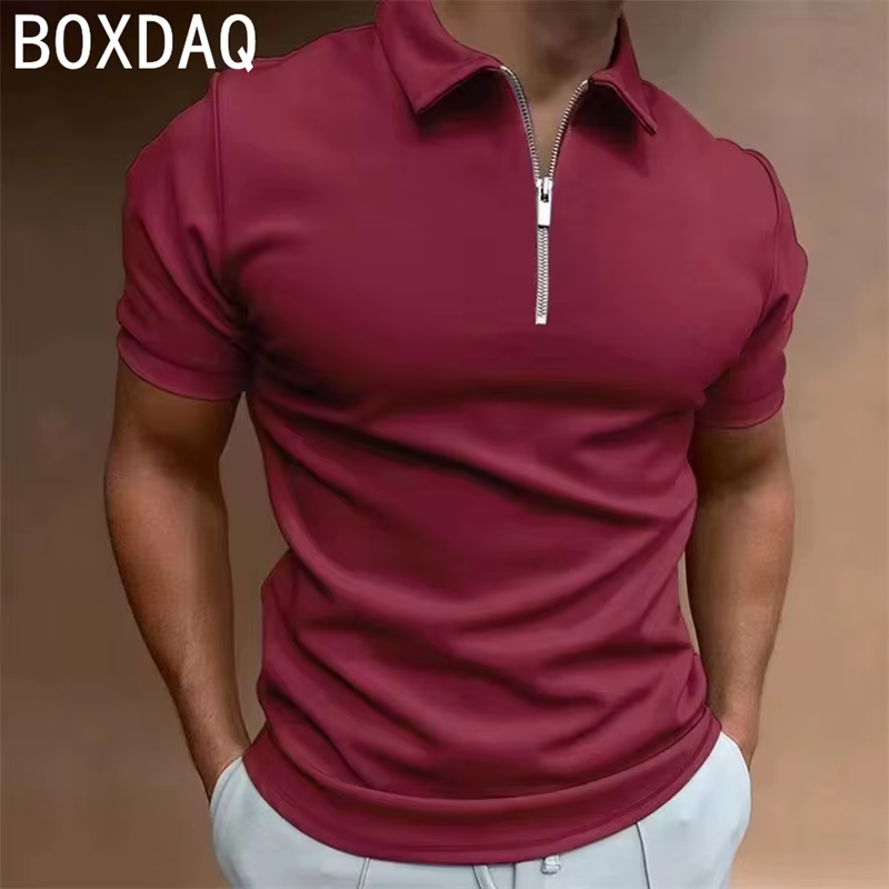 Polo de couleur unie pour hommes