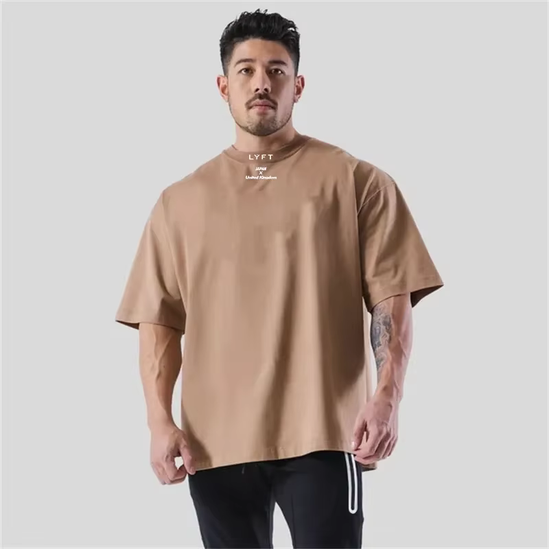 T-shirt en coton pour homme, coupe ample, manches courtes, adapté au sport, à la remise en forme, à la course à pied et aux entraînements