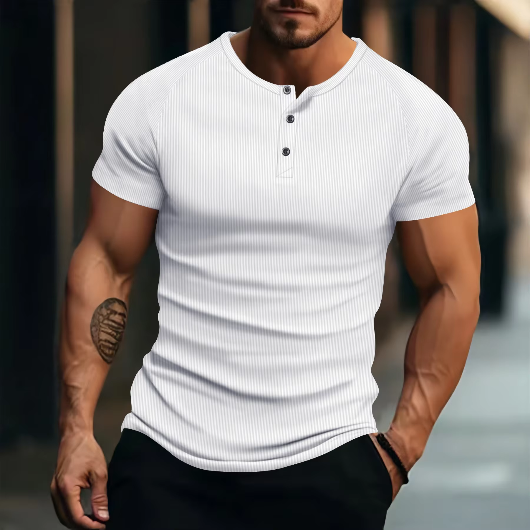 T-shirt hommes décontracté à manches courtes jogging musculaire musculation