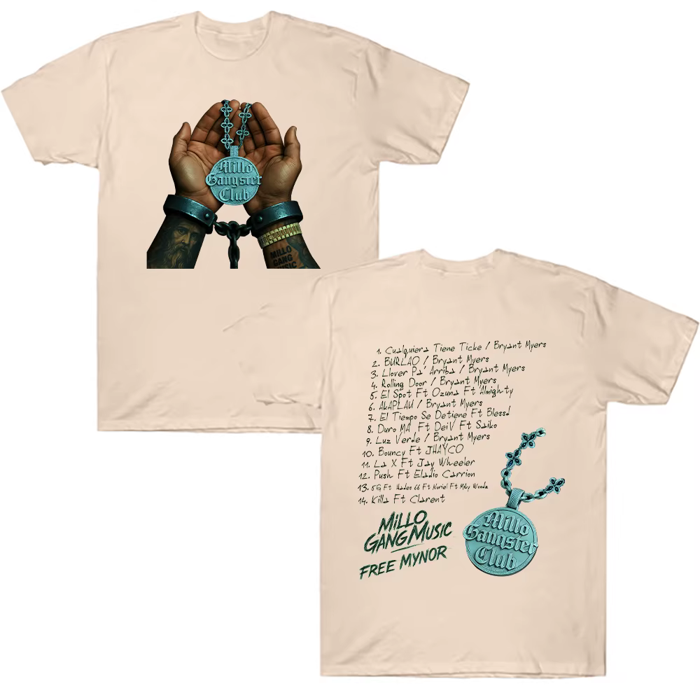 Bryant Myers Millo Gangster Club 2025 t-shirt rappeur