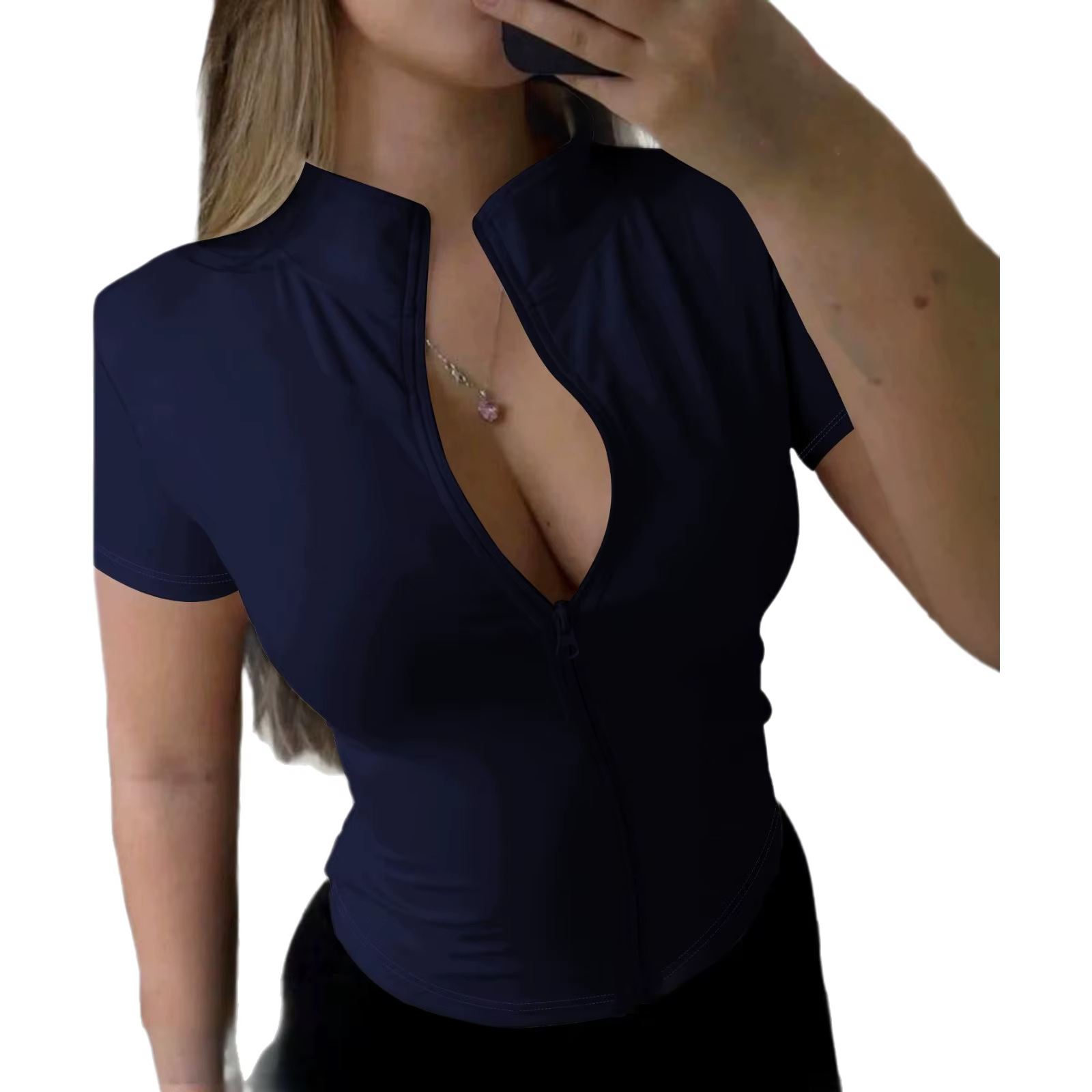 T-shirt de yoga sportif pour femme à manches courtes