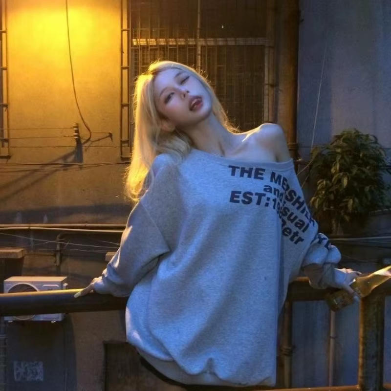T-shirt oversize sexy Y2K pour femme