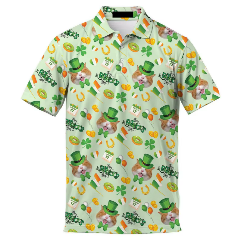 Polo à motif de la Saint-Patrick pour hommes