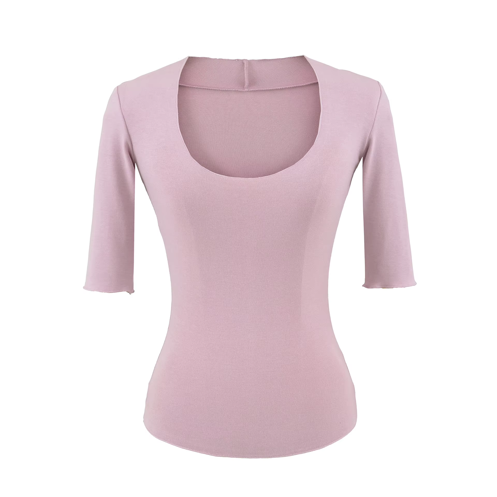 T-shirt à manches longues en coton et élasthanne pour femme