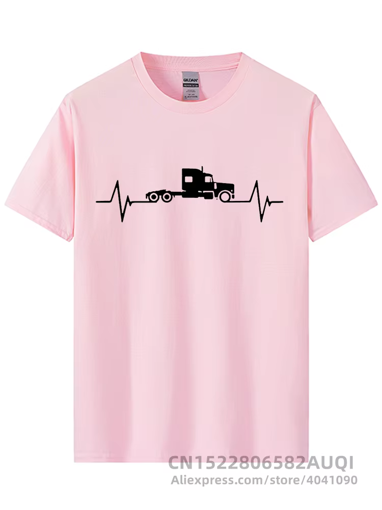 Chauffeur de camion battement de coeur amour t-shirt gars arrivée Simple Camisetas