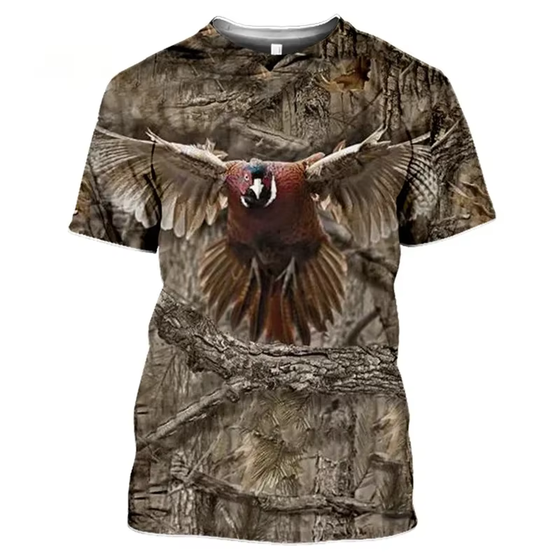 Cerf lièvre chasse camouflage T-Shirt hommes 3D
