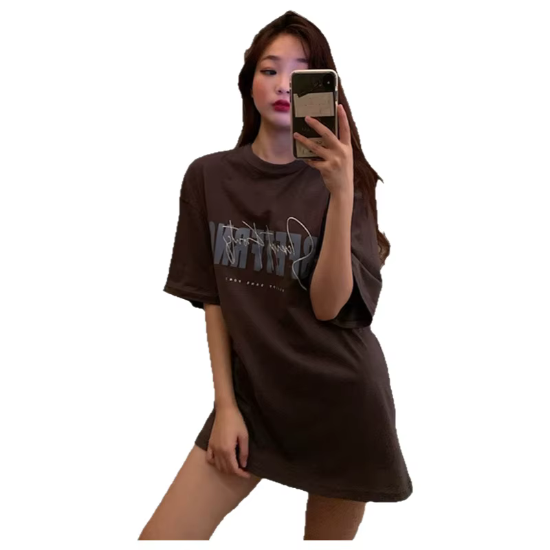 T-shirt décontracté à manches courtes pour femme
