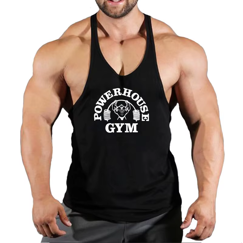 Haut pour Fitness hommes gilet gymnastique homme musculation chemise Stringer gilets sans manches sweat T-shirts