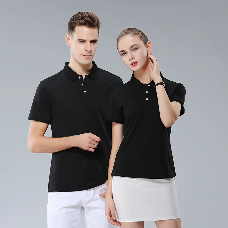 Polo personnalisé en soie glacée pour hommes et femmes