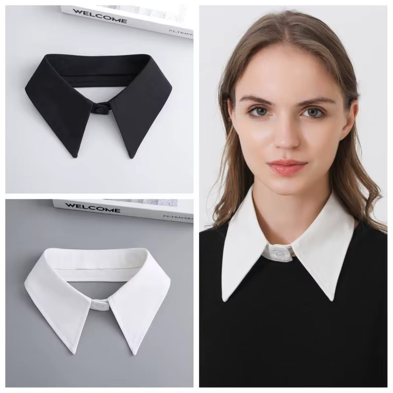 Col détachable pour chemise, faux col à revers, accessoire de mode décoratif pour vêtements, faux col pour chemisier