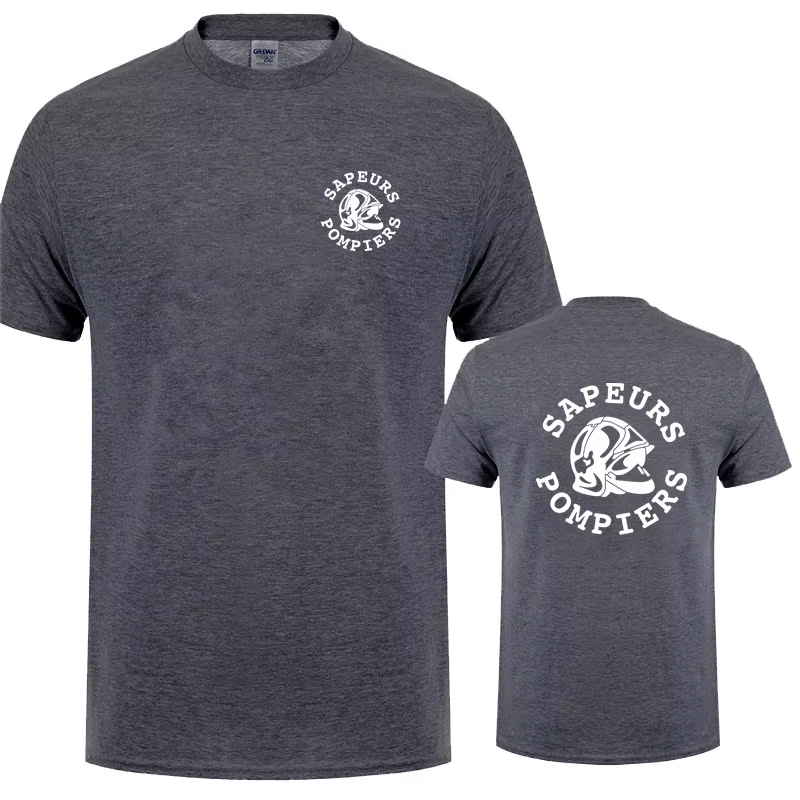 Sapeurs pompiers Paris T-shirt hommes France pompier service d'incendie