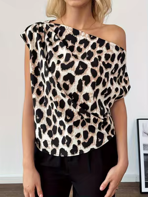 Chemise à imprimé léopard tendance pour l'été