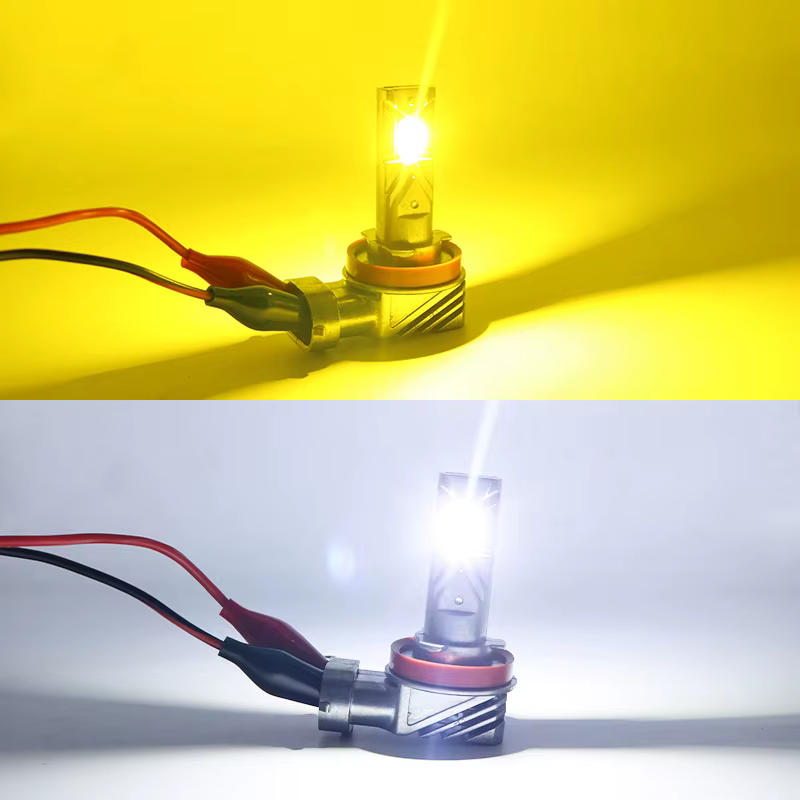 Ampoules antibrouillard avant LED pour voiture, 2 pièces, double couleur, pour Volkswagen VW Polo MK5/6 6R 6C AW BZ 2011 2012 2013 2015 2019
