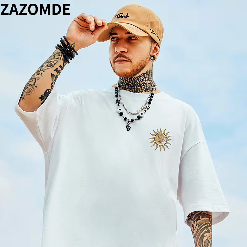 ZAZOMDE – T-Shirt manches courtes en coton
