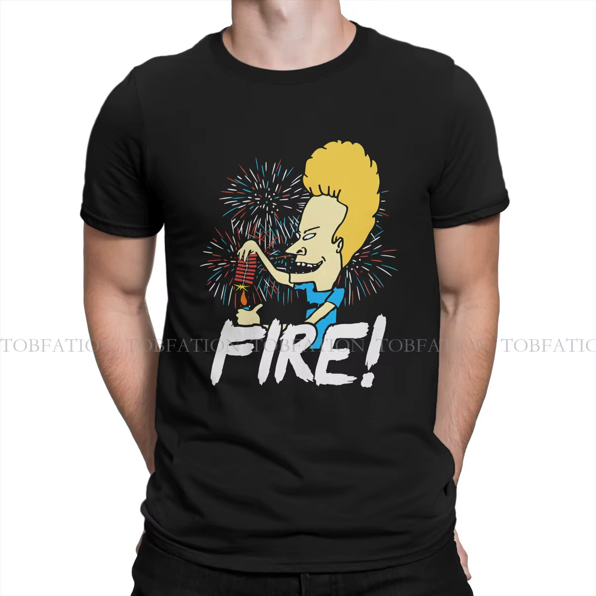 T-shirt col rond homme 100% coton