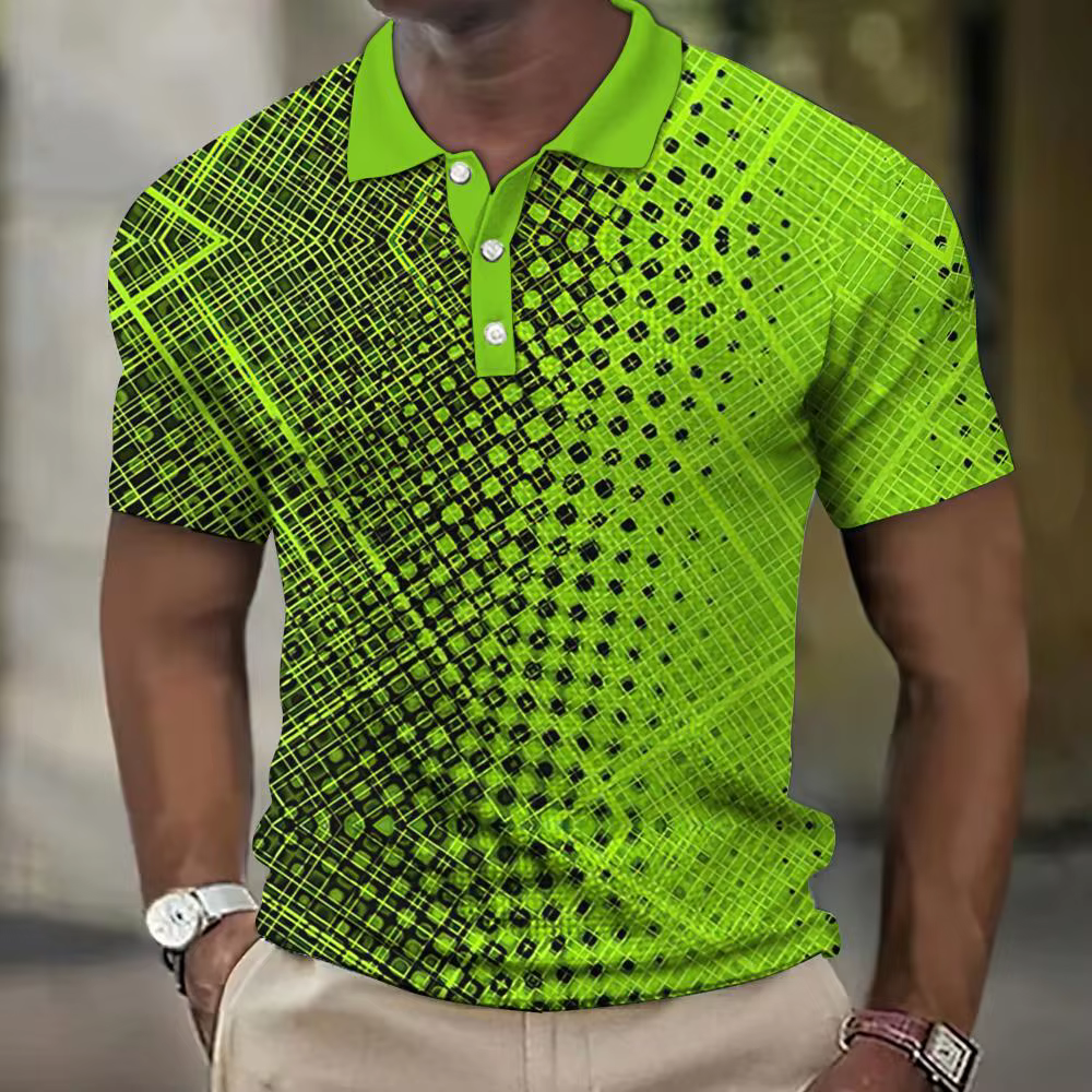 2023 Vente chaude Polo T-Shirt pour hommes 3d Spot imprimé vêtements