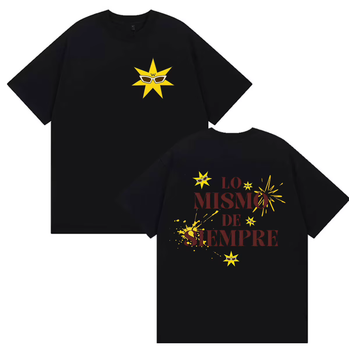 T-shirt imprimé Mora Lo Mismo De Siempre Tour 2026 pour hommes et femmes