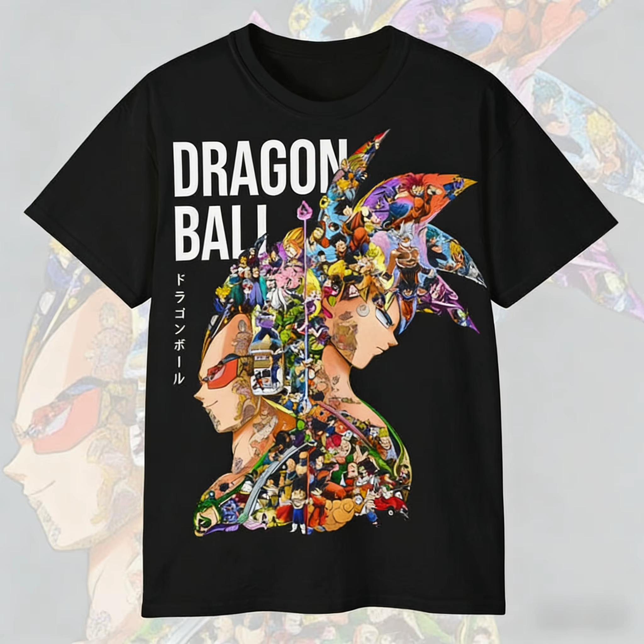 T-shirt imprimé anime Dragon Ball 40e anniversaire Son Goku 100% coton
