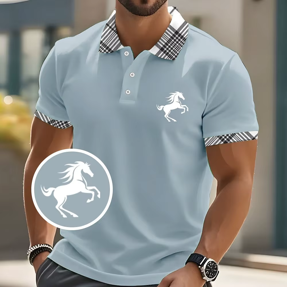 Chemises polo à manches courtes pour hommes