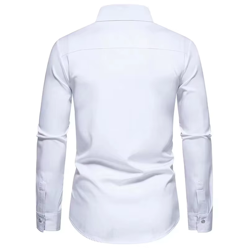 T-shirt à carreaux à manches longues pour hommes